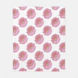Manta Polar Margarita gerbera rosa pálido