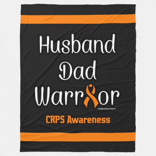 Manta Polar Marido papá Warrior... Fleece Blanket de CRPS (Anverso)
