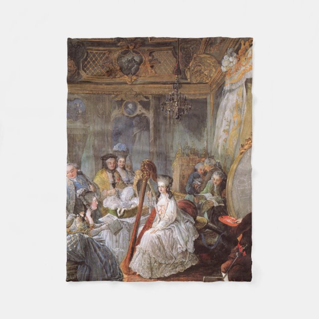 Manta Polar Marie Antoinette En Su Salón En Versalles (Anverso)