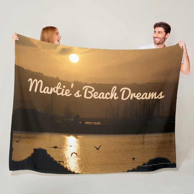 Manta Polar Marina Sunrise IV - Fleece Blanket (Personalize) (In situ)