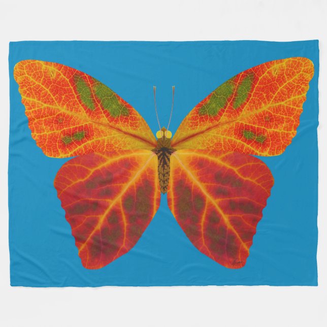 Manta Polar Mariposa Aspen Leaf 2 (Frente (Horizontal))