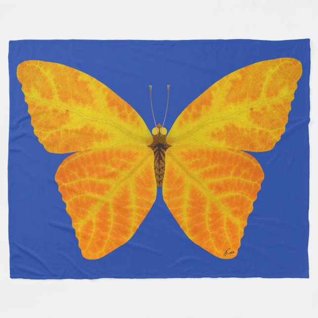 Manta Polar Mariposa Aspen Leaf 3 (Frente (Horizontal))