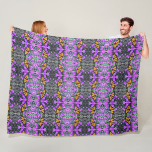 Manta Polar Mariposa/Asters Monarch Monarca de Fleece Grande