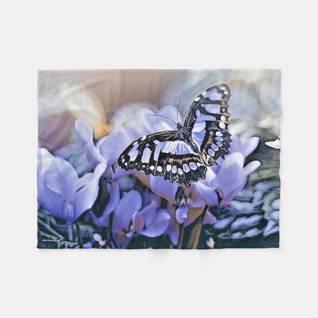 Manta Polar Mariposa azul (Frente (Horizontal))