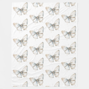 Manta Polar Mariposa blanca bonito