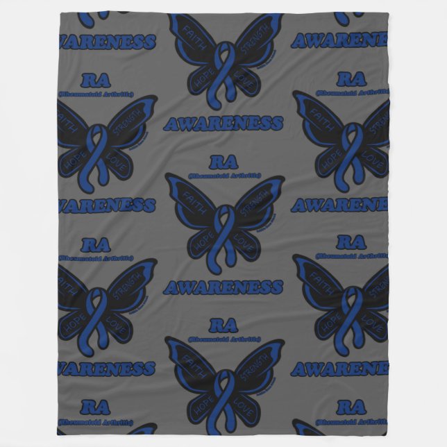 Manta Polar Mariposa/Conciencia... Artritis reumatoide (Anverso)