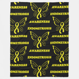Manta Polar Mariposa/Conciencia...Endometriosis Fleece Blanket