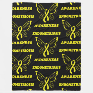 Manta Polar Mariposa/Conciencia...Endometriosis Fleece Blanket