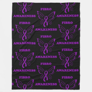 Manta Polar Mariposa/Conciencia... Fibro Fleece Blanket