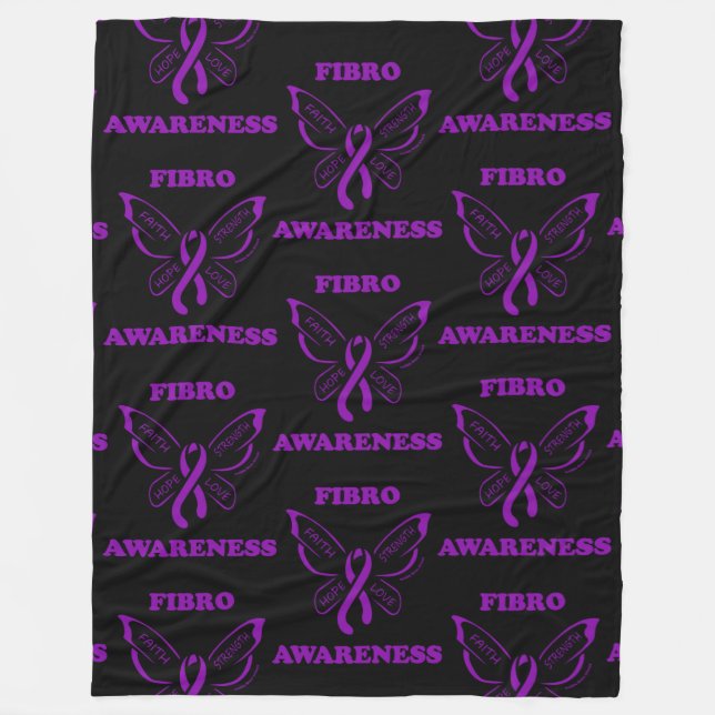 Manta Polar Mariposa/Conciencia... Fibro Fleece Blanket (Anverso)