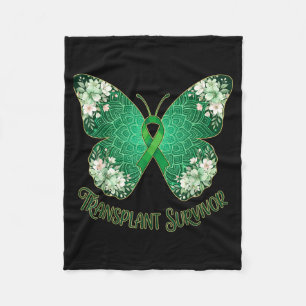 Manta Polar Mariposa de cinta verde mandala trasplante supervi
