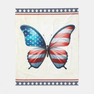 Manta Polar Mariposa de Estados Unidos/patriota 4 de julio