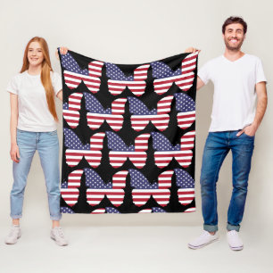 Manta Polar Mariposa de la bandera de Estados Unidos, patrióti