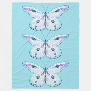 Manta Polar Mariposa de pintura acuarela 3