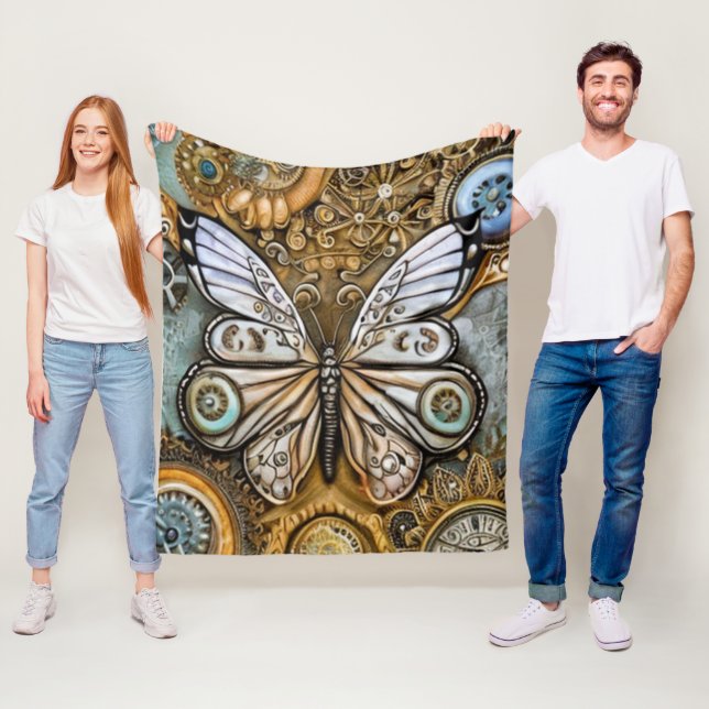 Manta Polar Mariposa de Steampunk (In situ)