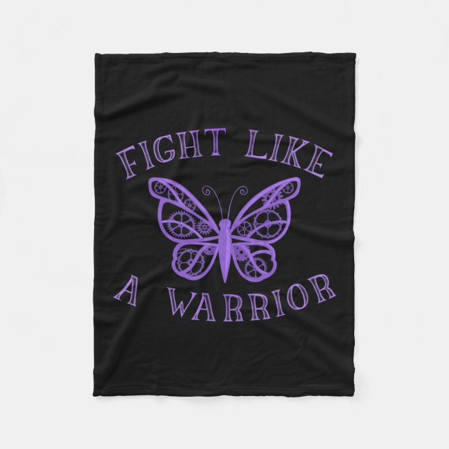 Manta Polar Mariposa Fibro Migraine Lupus Conciencia de los gu (Anverso)