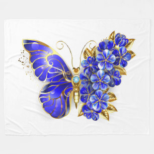 Manta Polar Mariposa Flor Zafiro