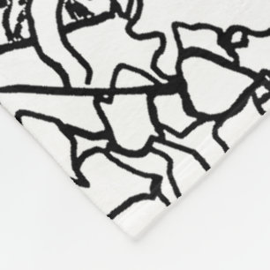 Manta Polar Mariposa floral en blanco y negro - personalizar