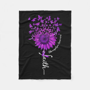 Manta Polar Mariposa Girasol Fibromialgia Conciencia 1