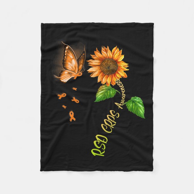 Manta Polar Mariposa Girasol Rsd Crps Conciencia (Anverso)