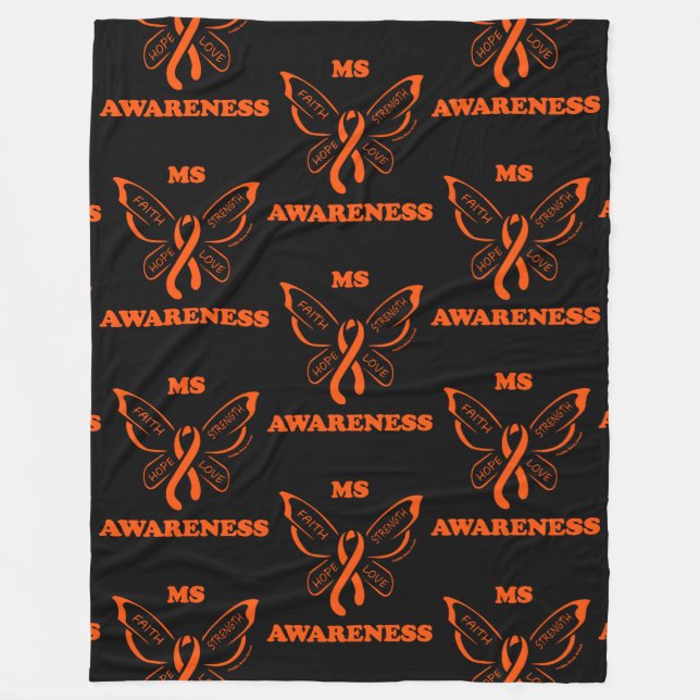 Manta Polar Mariposa/Guerrero...MS Fleece Blanket (Anverso)