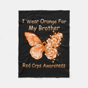 Manta Polar Mariposa Llevo Naranja Por Mi Hermano Rsd Crps Aw