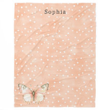 Mariposa Lunares Blancos Melocotón Femenina  
