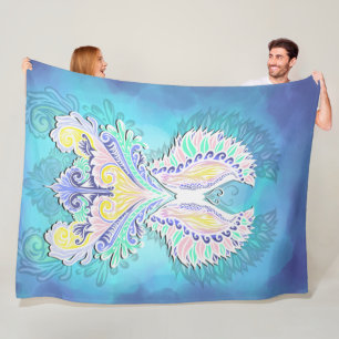 Manta Polar Mariposa mística pastel Ethereal Boho Fantasy