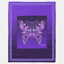 Manta Polar Mariposa morada 31 Funda