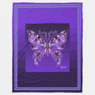 Manta Polar Mariposa morada 31 Funda