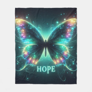 Manta Polar Mariposa multicolor radiante retrata la esperanza