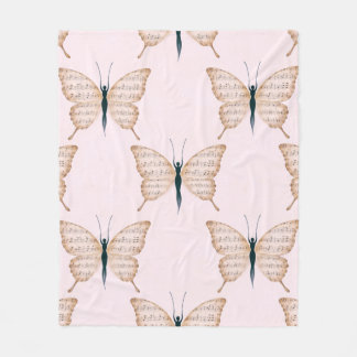 Manta Polar Mariposa Poética de Forma Rosa