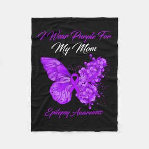 Manta Polar Mariposa Que Uso Púrpura Para Mi Mamá Epilepsy Awa