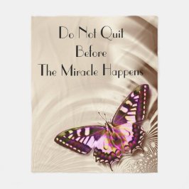 Manta Polar Mariposa sobre fondo satinado