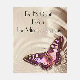 Manta Polar Mariposa sobre fondo satinado