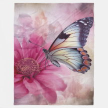 Mariposa soñada en lienzo floral