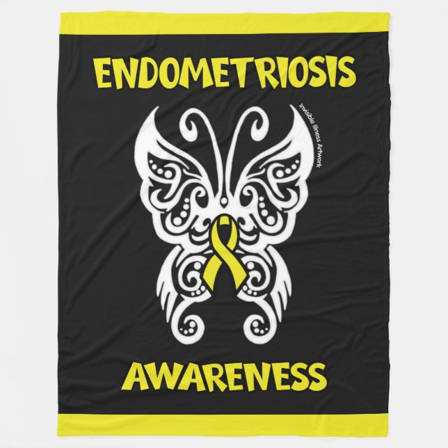 Manta Polar Mariposa/Tribal...Endometriosis (Anverso)