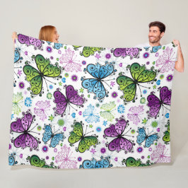 Manta Polar Mariposa Trippy Hippy Retro