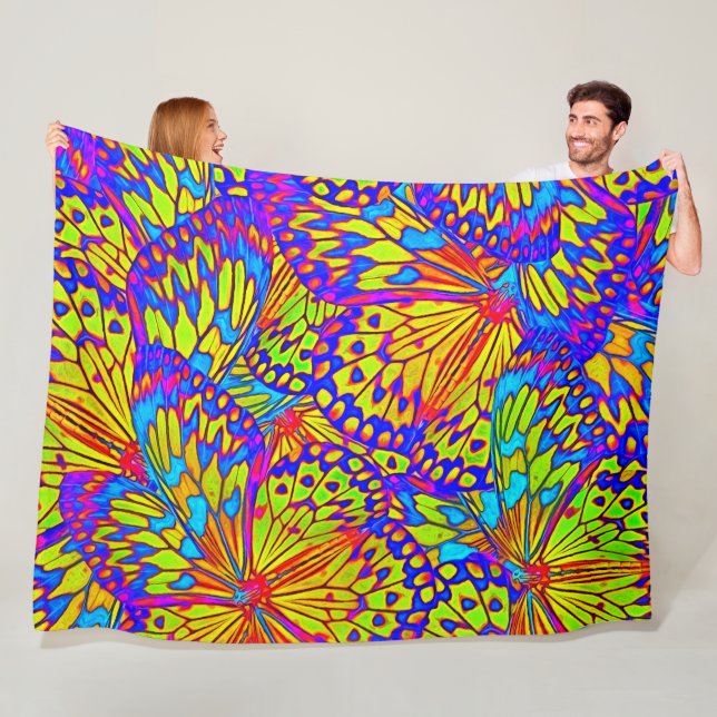 Manta Polar Mariposas abstractas - modernas (In situ)