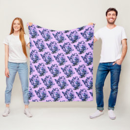 Manta Polar Mariposas Brillo Cósmico Patrón Rosa
