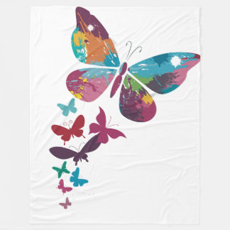 Manta Polar "Mariposas de colores… un vuelo de imaginación" 🦋