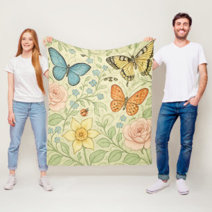Manta Polar Mariposas de primavera