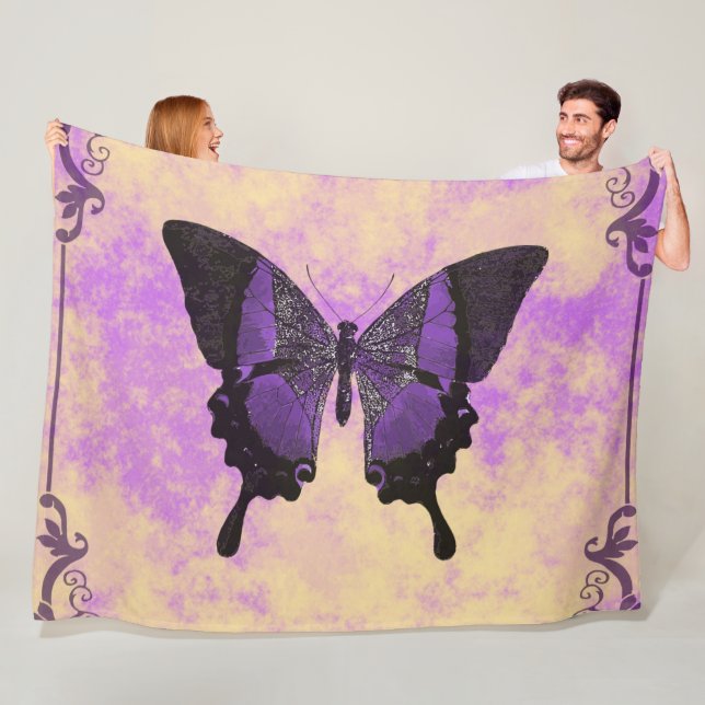 Manta Polar Mariposas Fleece Blanket (In situ)