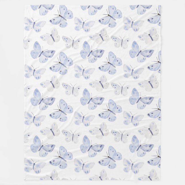 Manta Polar Mariposas Purple Lavender (Anverso)