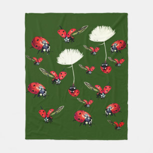 Manta Polar Mariquitas lindas, arte de las mariquitas en una
