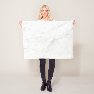 Manta Polar Mármol Blanco
