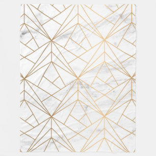 Manta Polar Mármol, geometría y oro