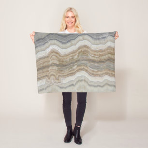 Manta Polar mármol gris marrón escandinavo minimalista