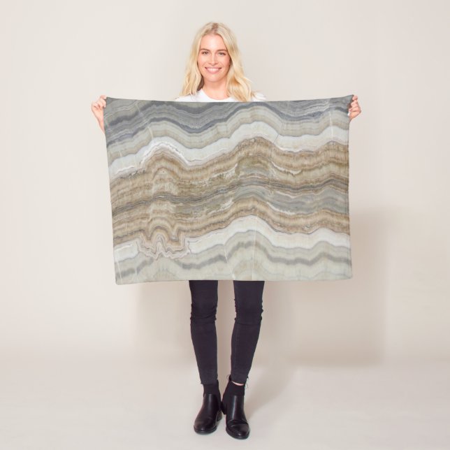 Manta Polar mármol gris marrón escandinavo minimalista (In situ)