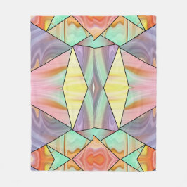 Manta Polar Mármol Líquido Geométrico Abstracto Pastel